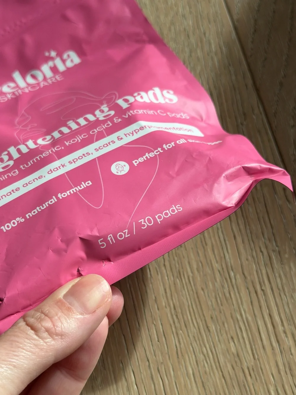 Eveloria Skincare turmeric & kojic acid Brightening pads